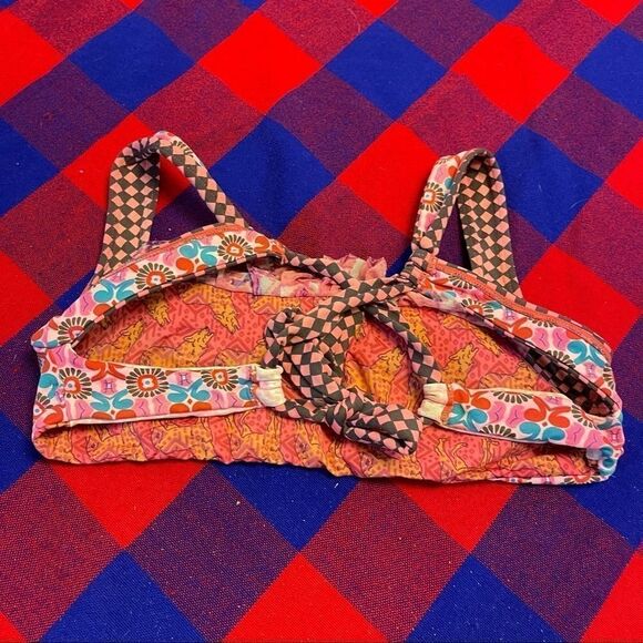 Maaji Reversible Ruffle Bikini Top Size Small Top ONLY!! - Picture 3 of 5